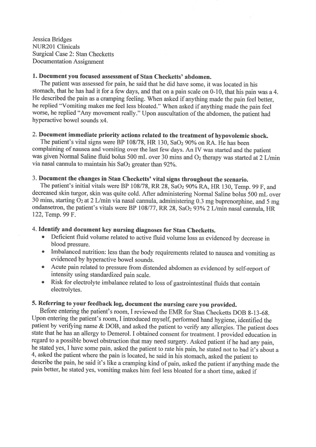 Stan Checketts Documentation Assignment - Document you focused ...