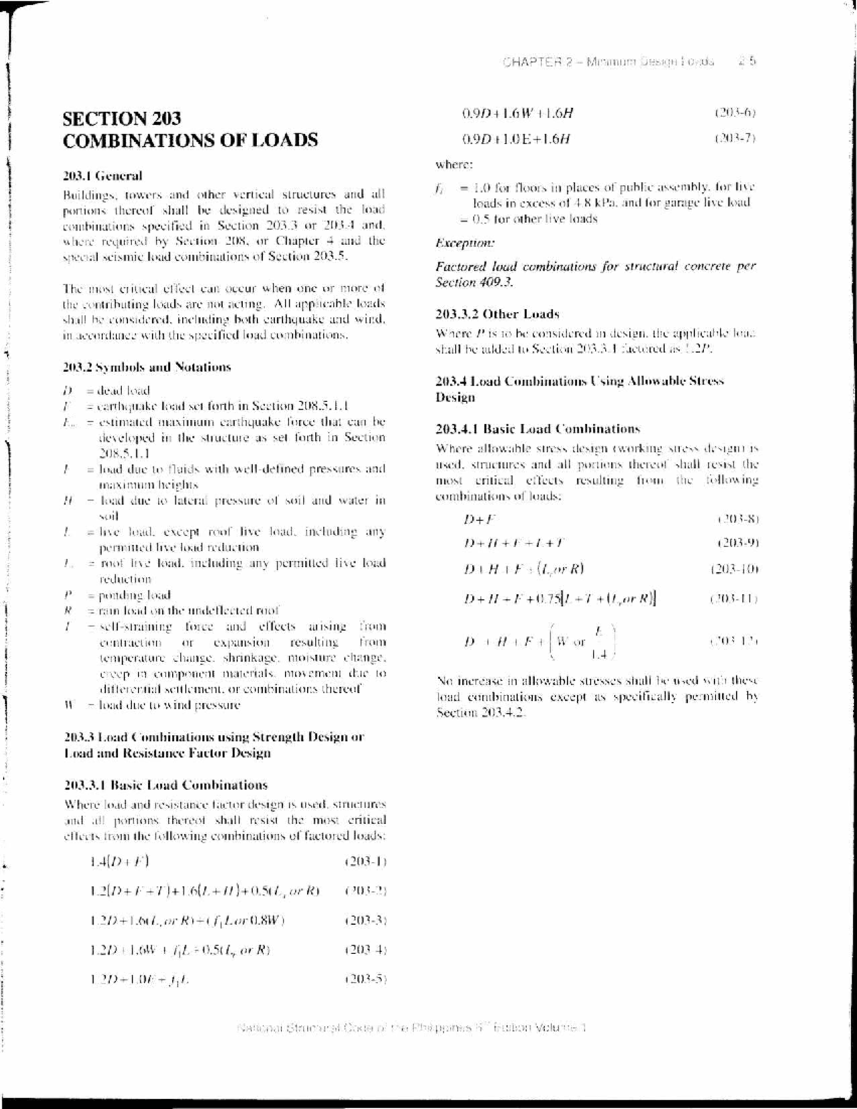 NSCP 150036970: Chapter 2 - Minimum Design Loads and Load Combinations ...