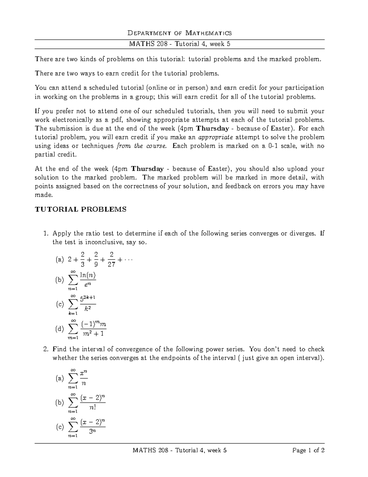 208 tut 4 - tut4 - Department of Mathematics MATHS 208 - Tutorial 4 ...