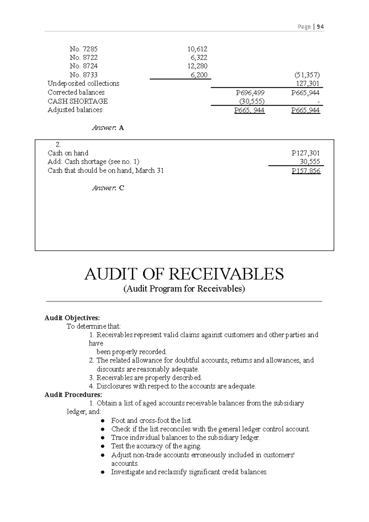 Testbank 3 - ACCT 101: Long Problems on Accounts Receivable - Studocu