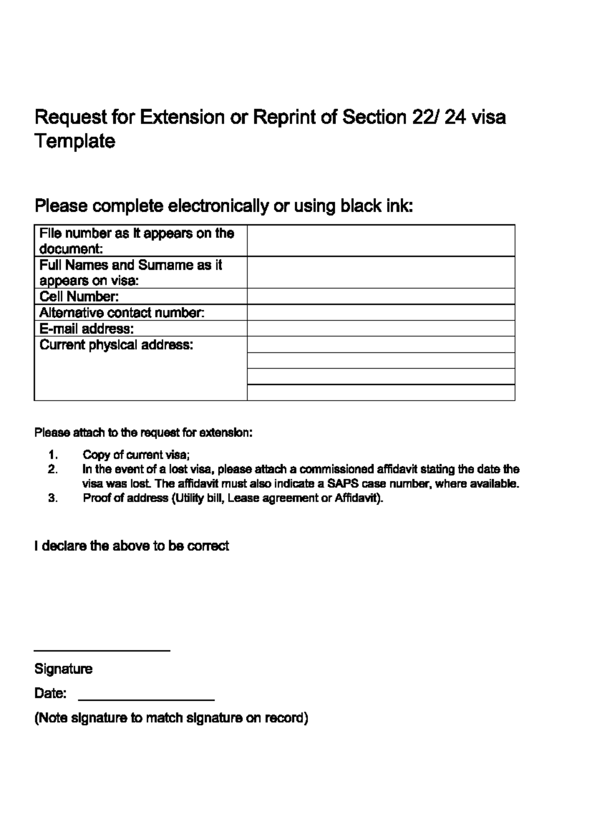 Request for Extension Form - Visa Reprint Application Template - Studocu