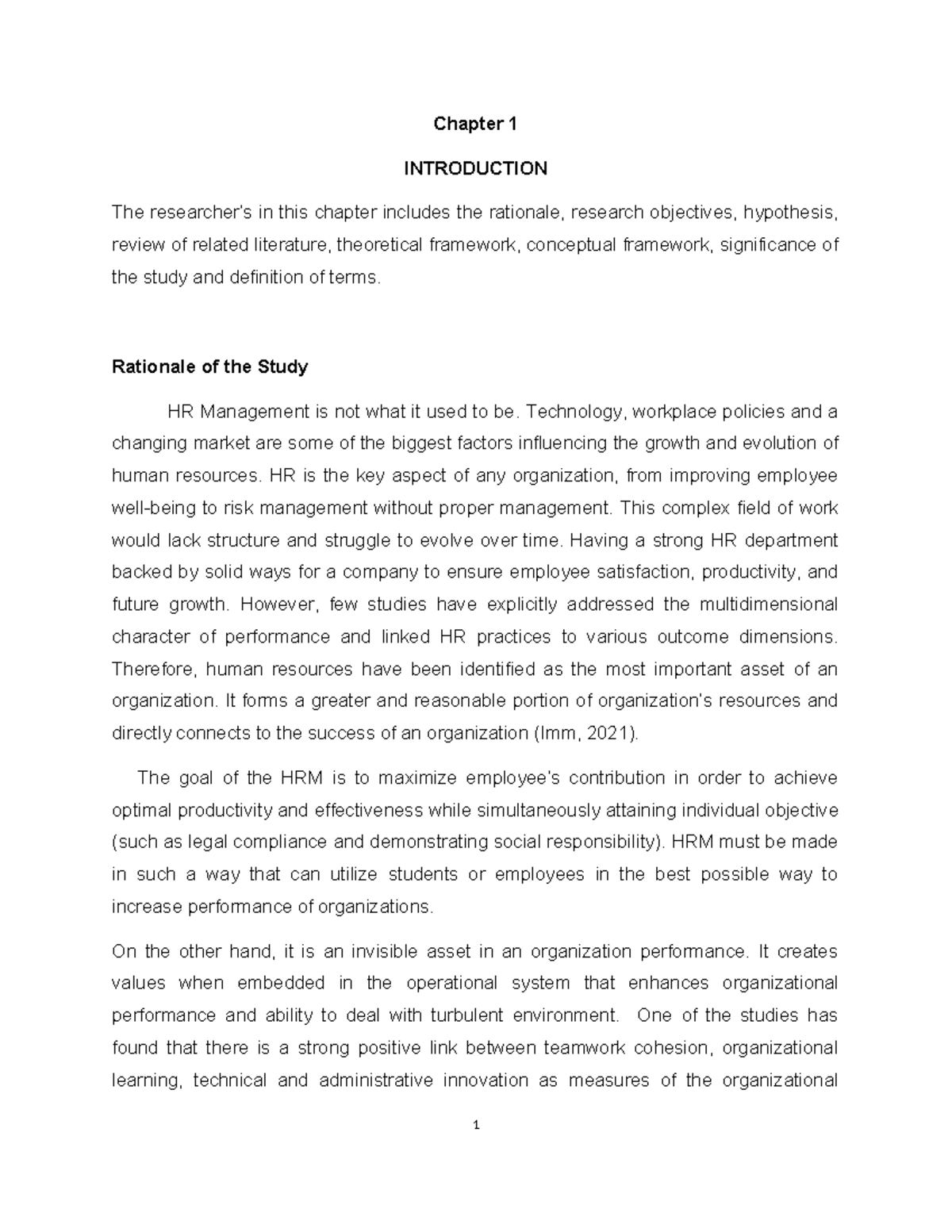 HRM 101: Chapter 1 - Introduction to Human Resource Management and ...