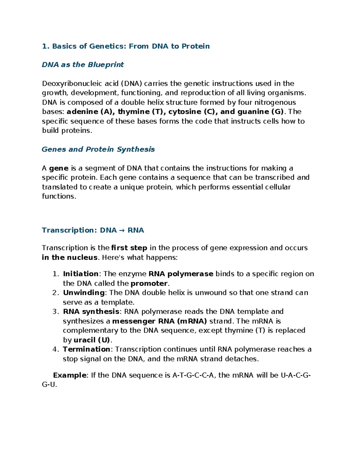 Pathophysiology 101: Genetics and Immunity Study Guide for Exam 1 - Studocu