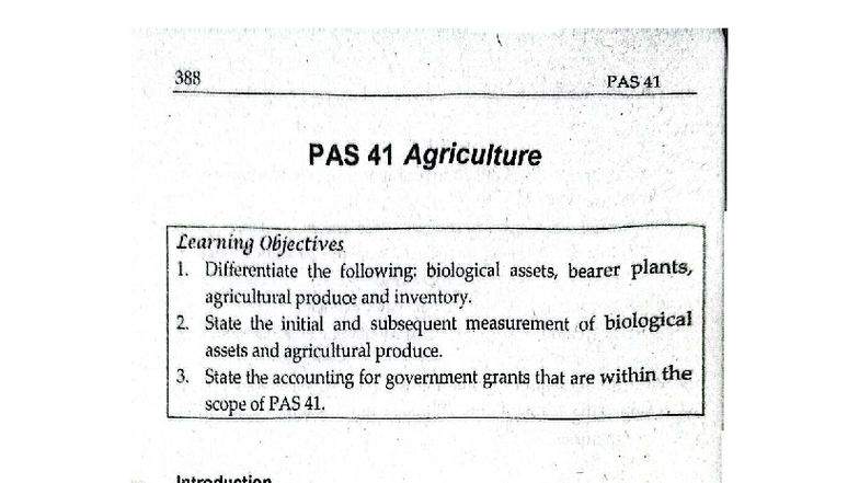 388 PAS 41 Agriculture: Key Concepts and Learning Objectives - Studocu