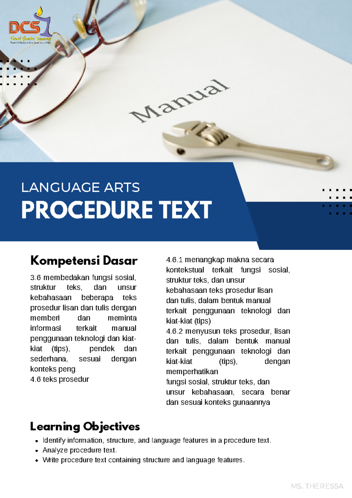Contoh Procedure Text Manual