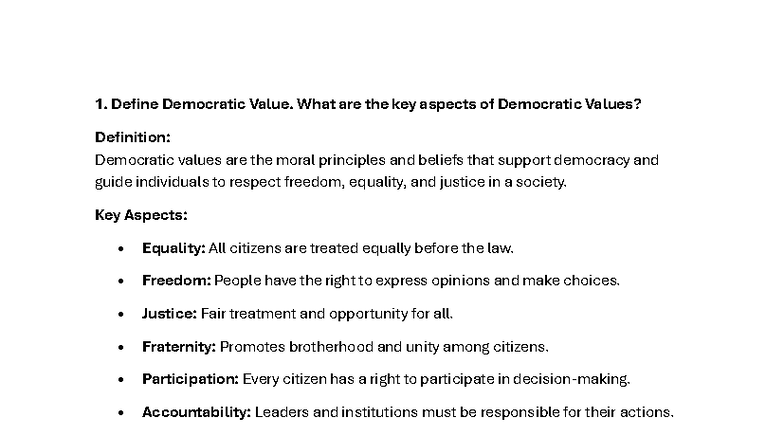 Human Values and Ethics: Key Aspects and Principles - Studocu