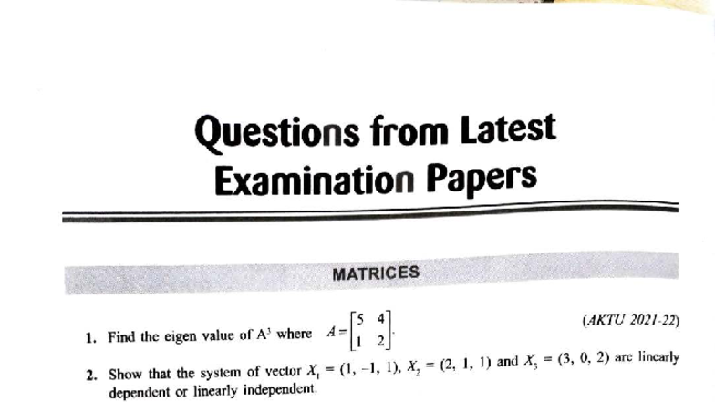 Past Year Questions for Maths-I BAS 103 Unitwise - Studocu