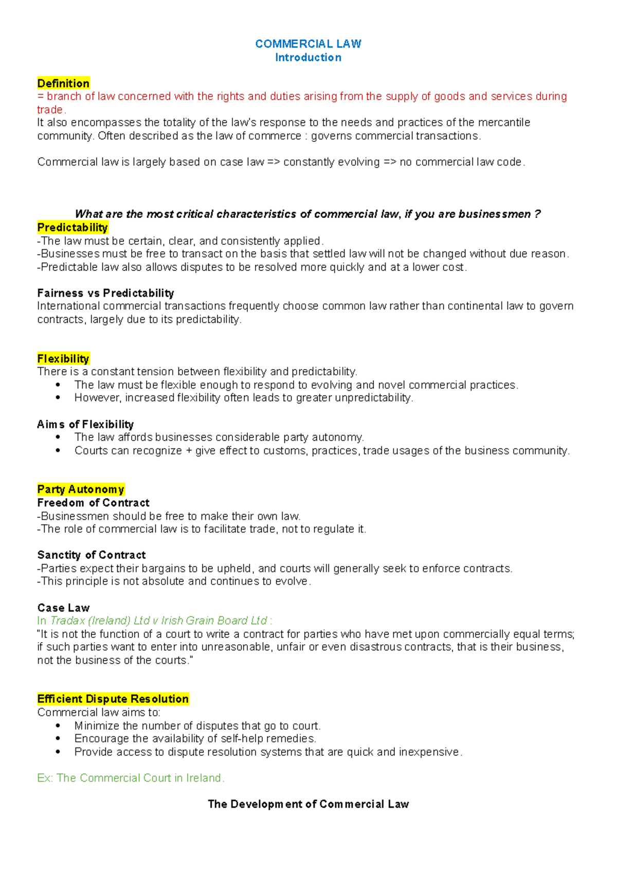 COMMERCIAL LAW Overview: Key Concepts and Principles Explained - Studocu