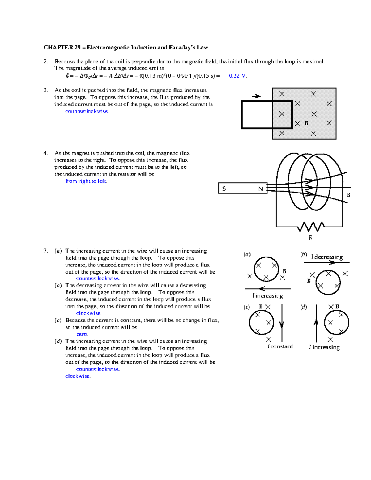 Chapter 29 Notes: Electromagnetic Induction & Faraday’s Law - Studocu