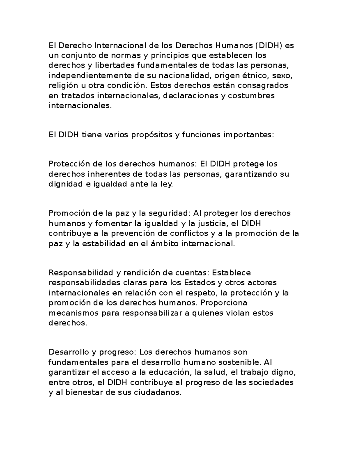 El Derecho Internacional de los Derechos Humanos - Estos derechos están ...