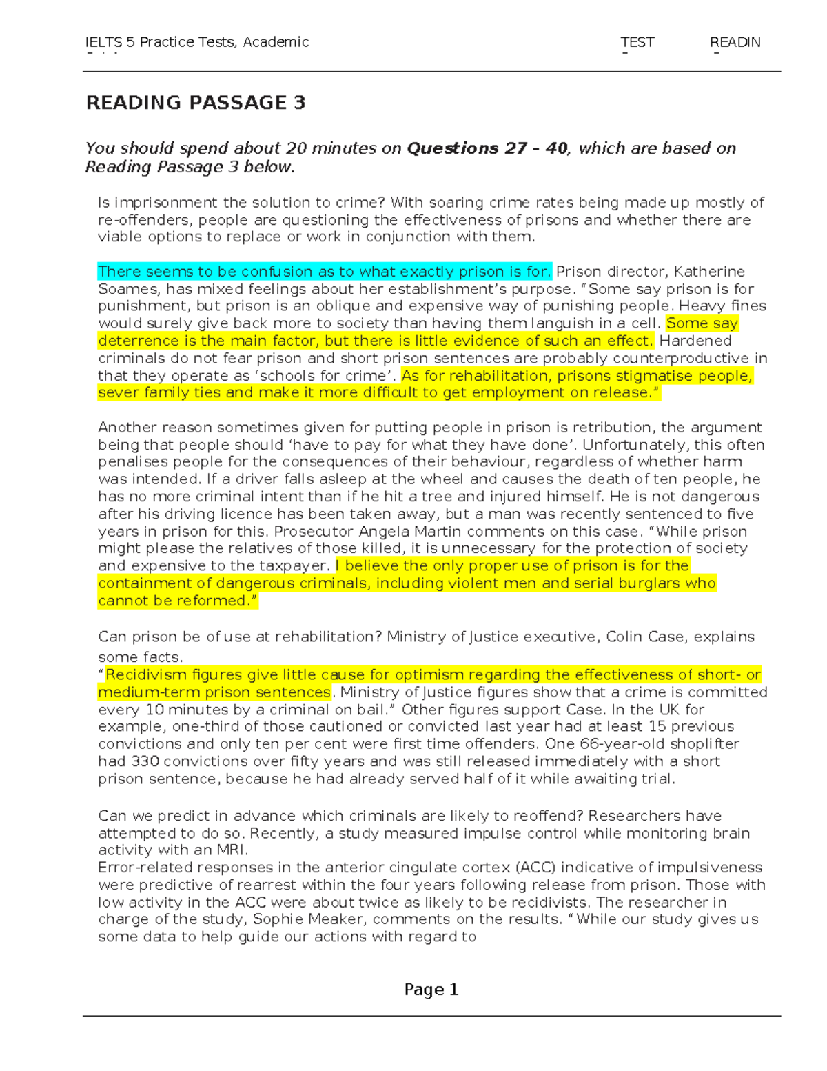 IELTS 5 Practice Tests, Academic Set 1: Test 3 Reading Passage 3 ...