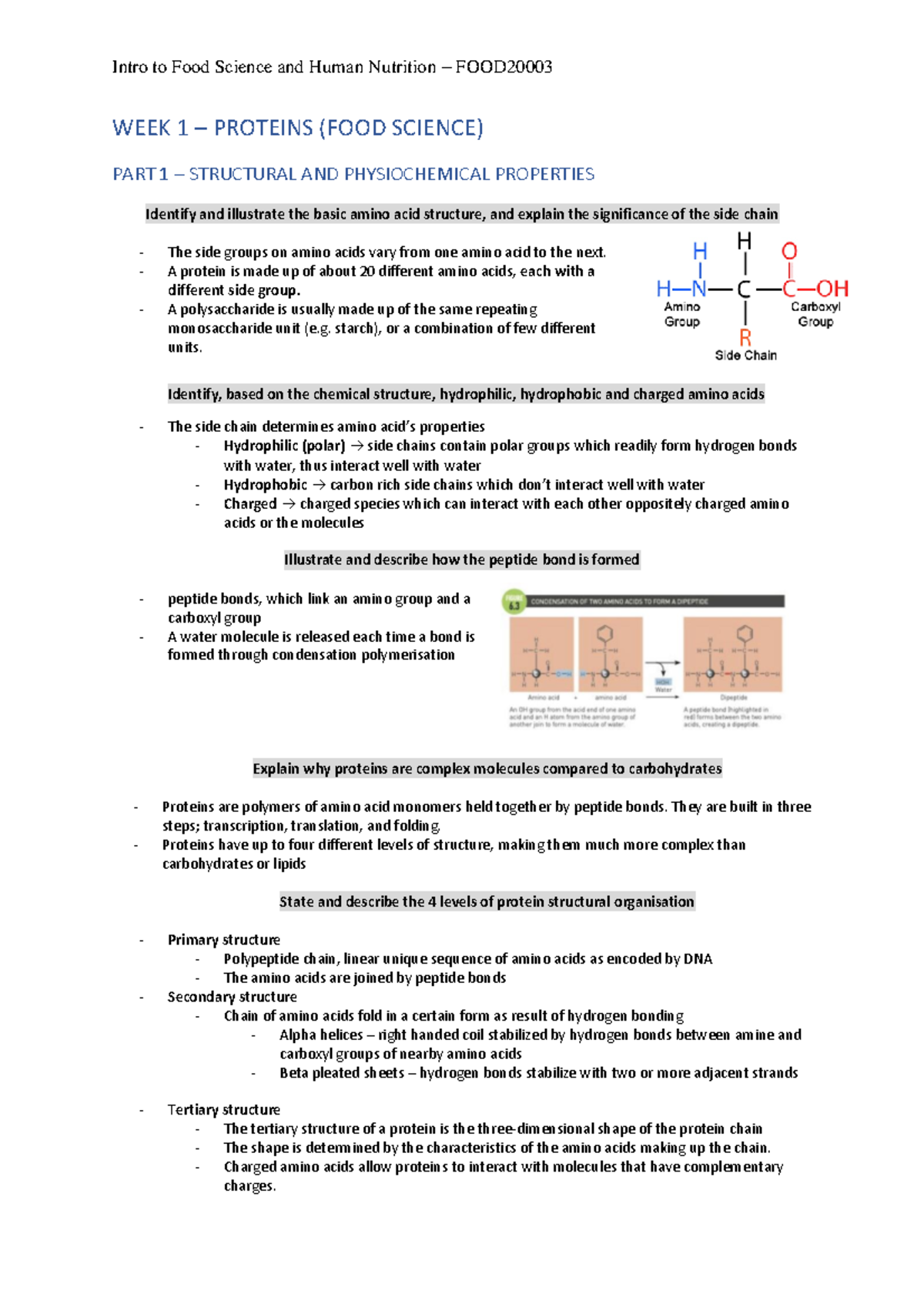 FOOD SCI 101: Intro to Food Science & Human Nutrition Notes - Studocu