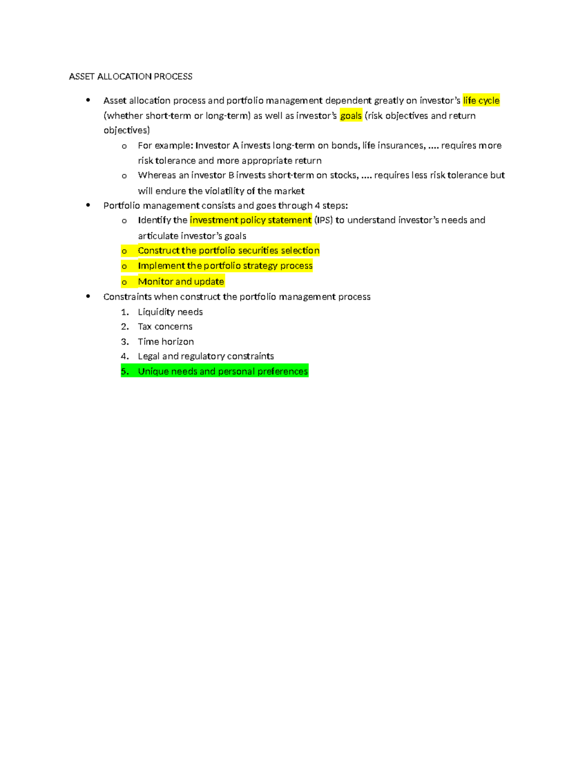 Asset Allocation Process: Understanding Portfolio Management Strategies ...