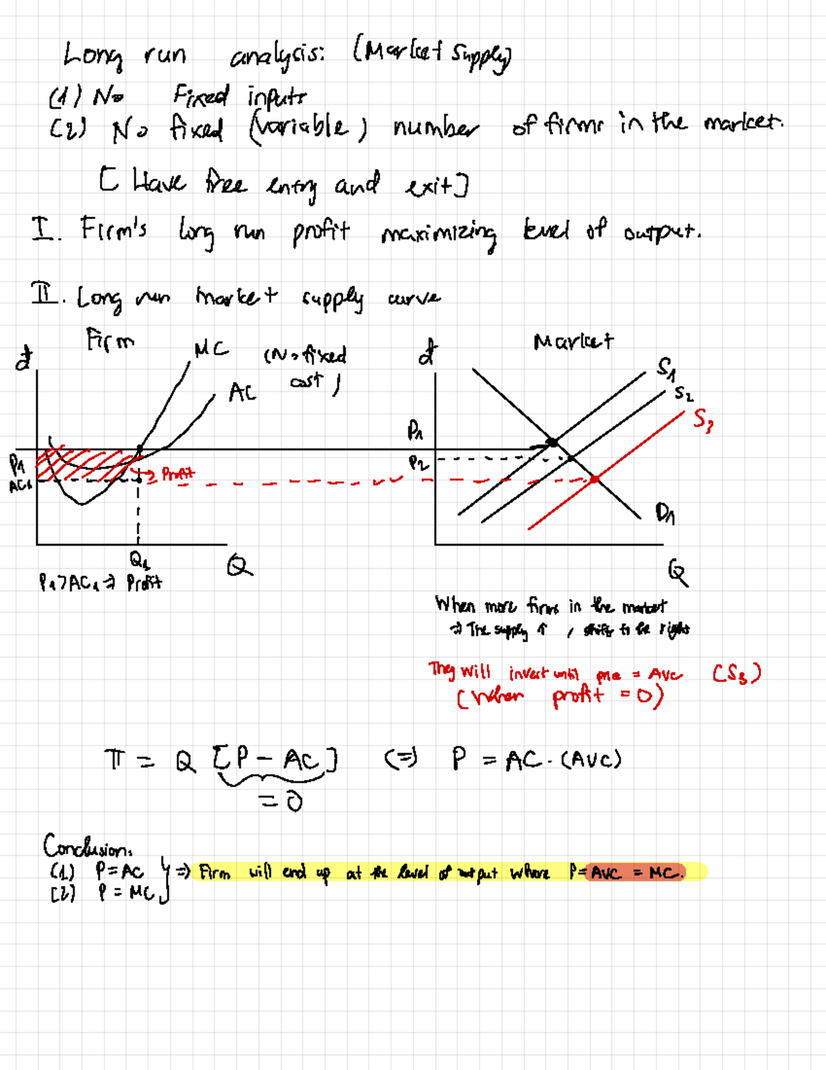 Microeconomics: Long-Run Supply and Profit Maximization Analysis - Studocu