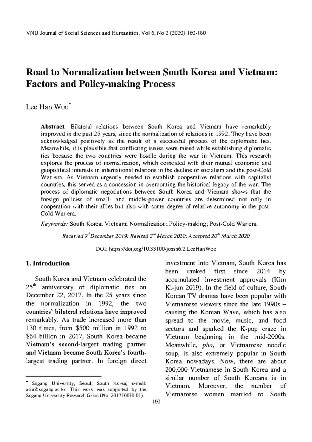 VNU Journal of Social Sciences and Humanities, Vol 6, No 2 (2020 ...