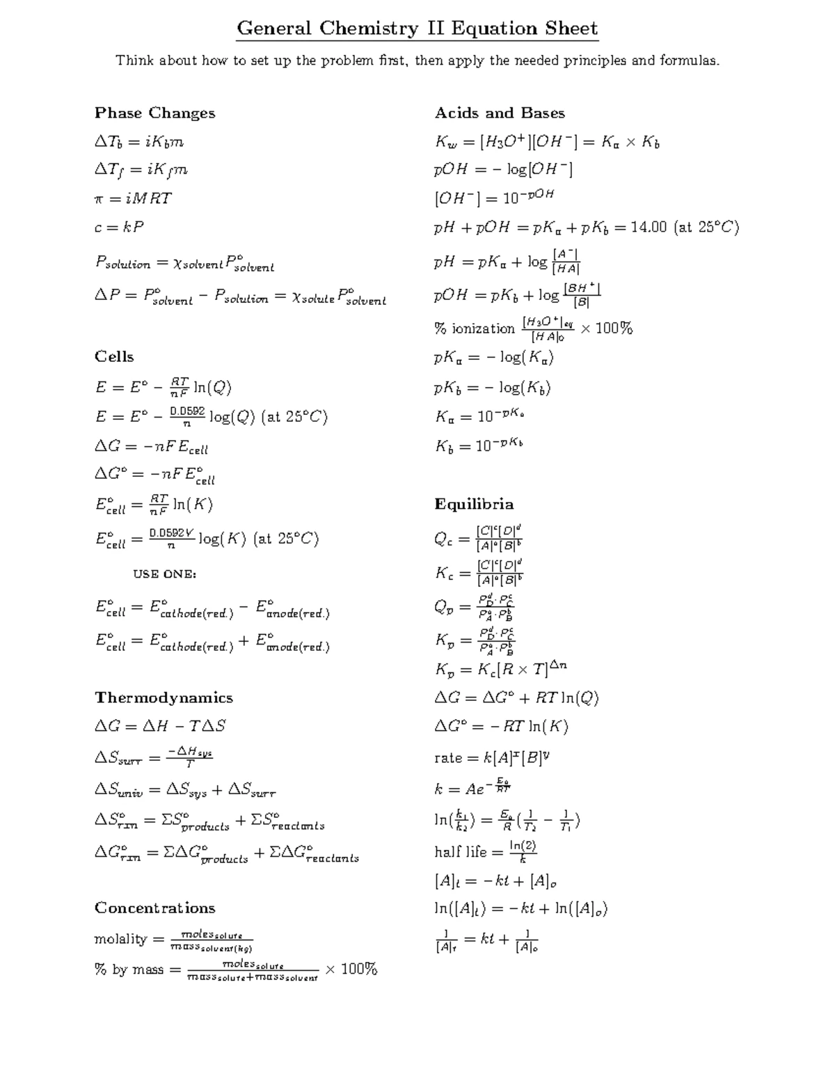 New Form (109) - Lecture notes on molality, molarity, solubility ...