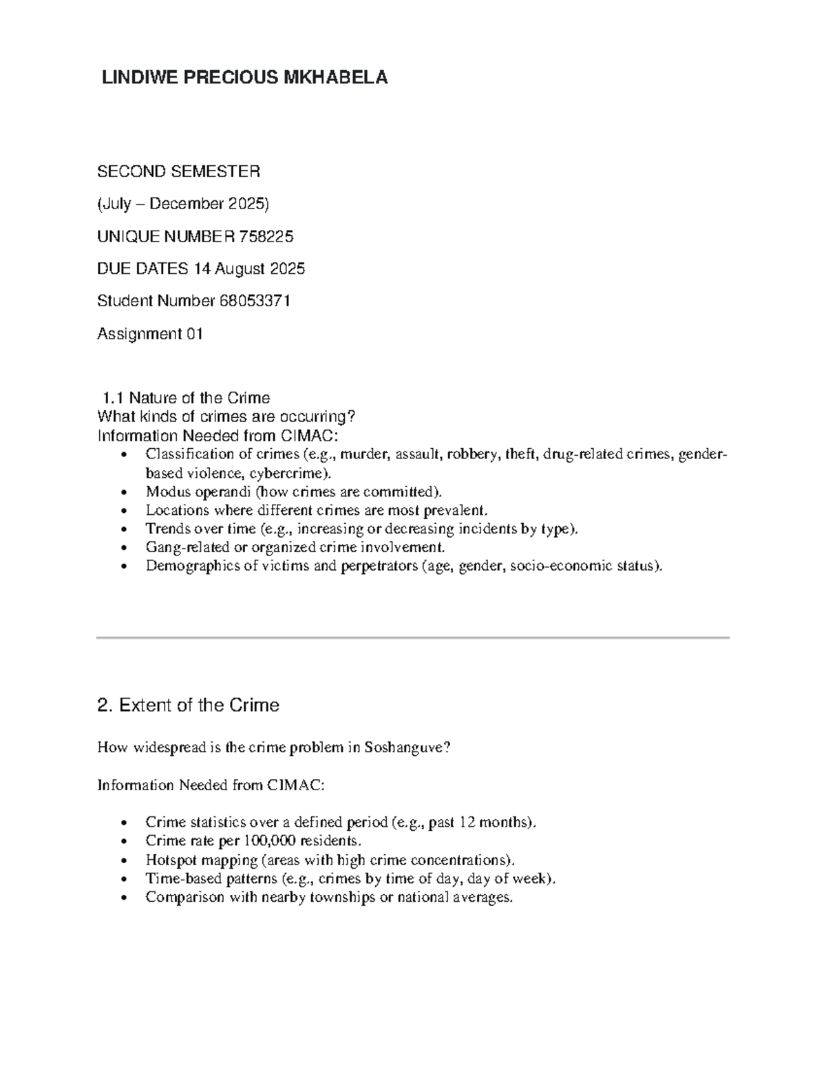 Pol3701 - Assignment 01: Crime Analysis in Soshanguve (July-Dec 2025 ...