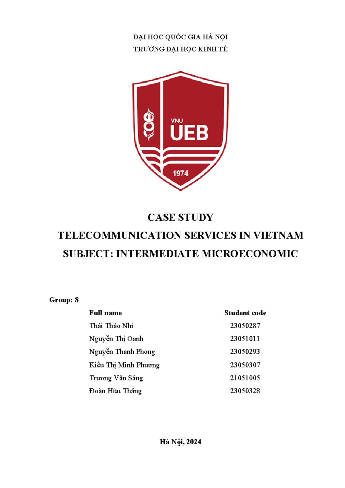Case study Telecommunication services in Vietnam - ĐẠI HỌC QUỐC GIA HÀ ...