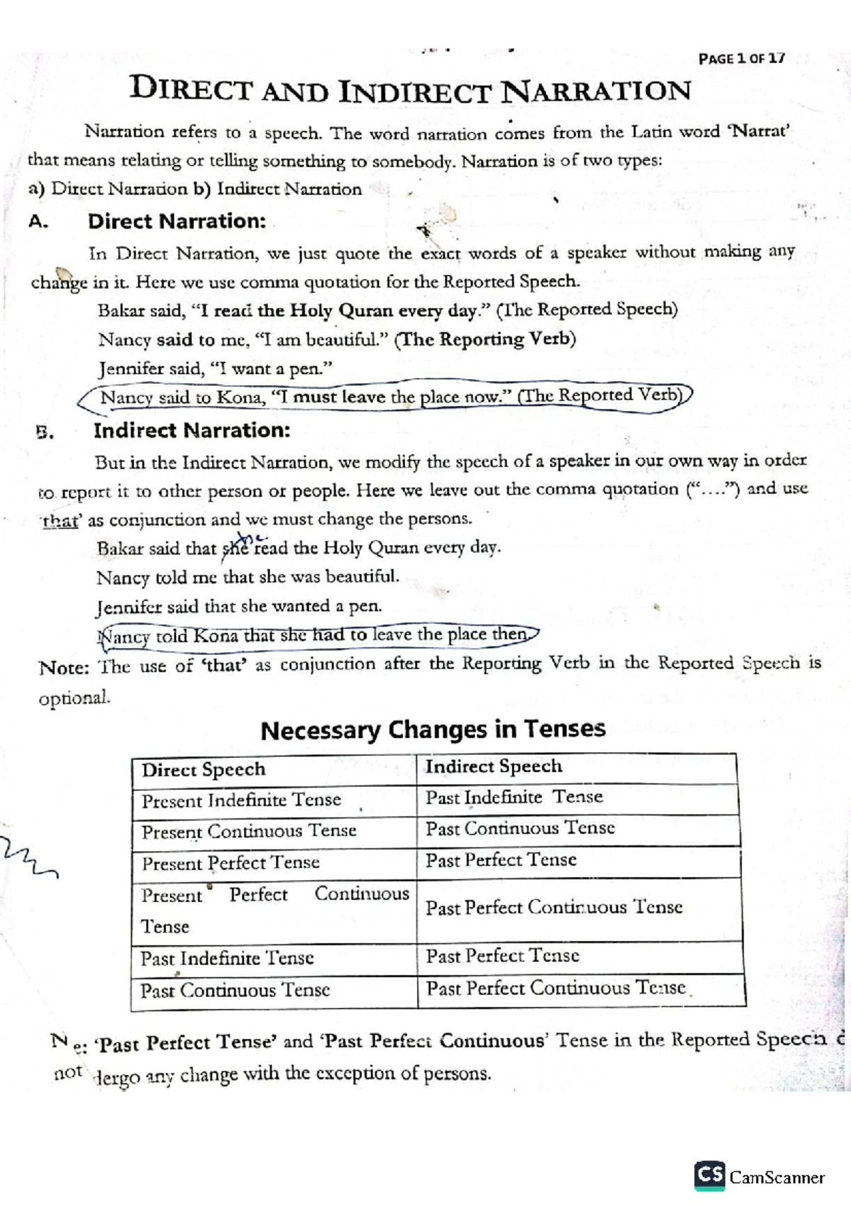 Direct and Indirect Narration: A Comprehensive Guide - Studocu