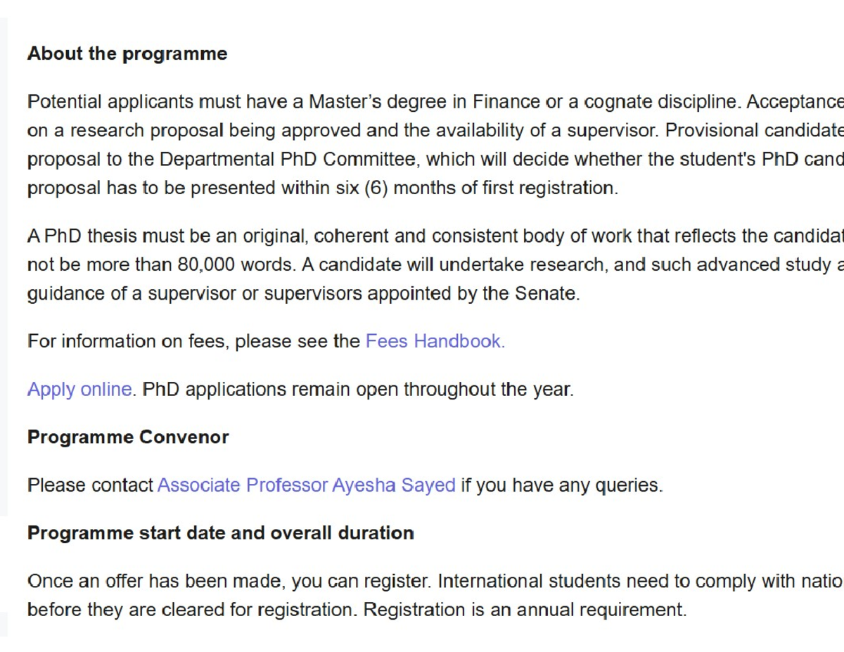 PhD Programme Guidelines and Application Process - Studocu