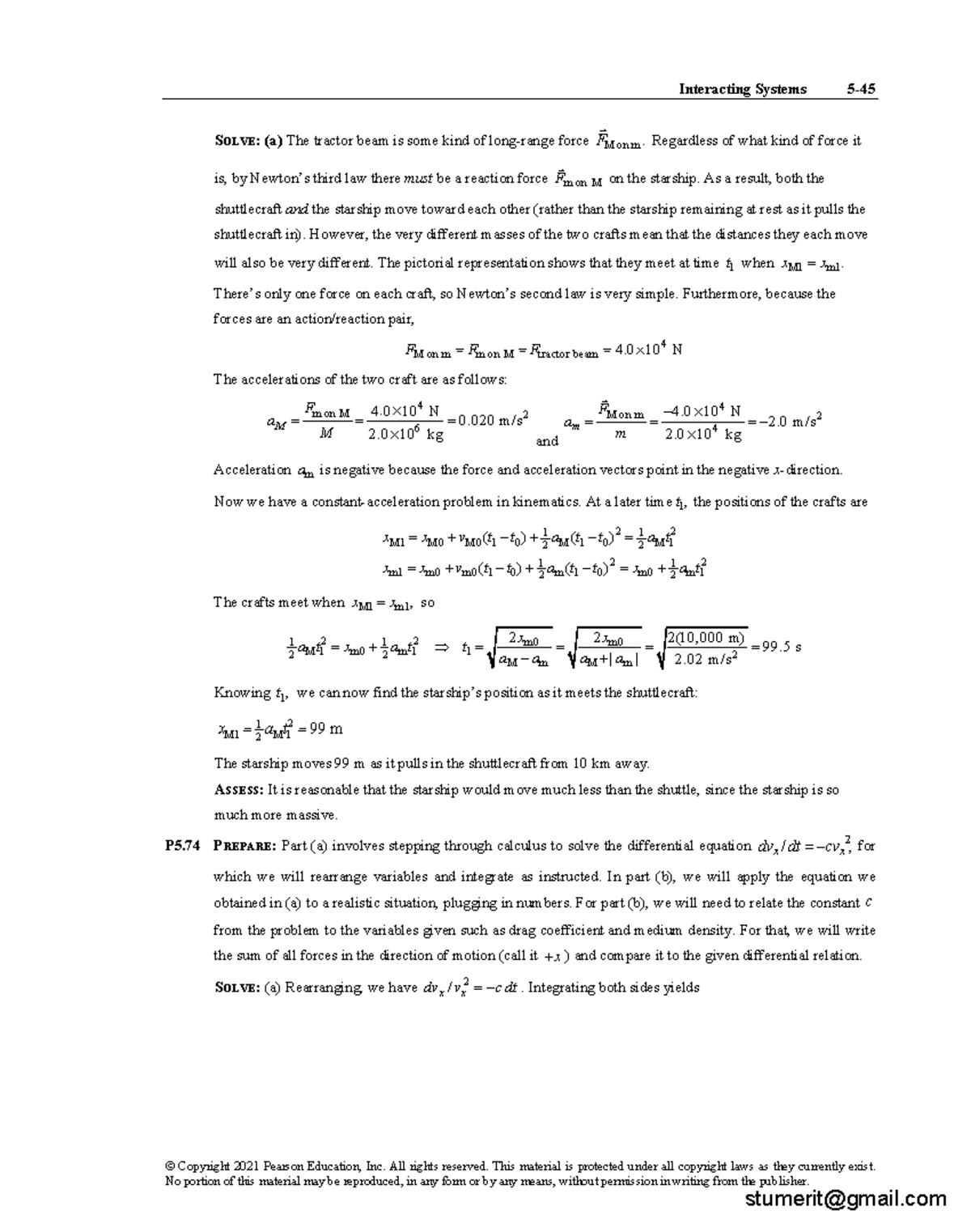 Interacting Systems: Physics Problem Solving (PHYS 1053) - Studocu