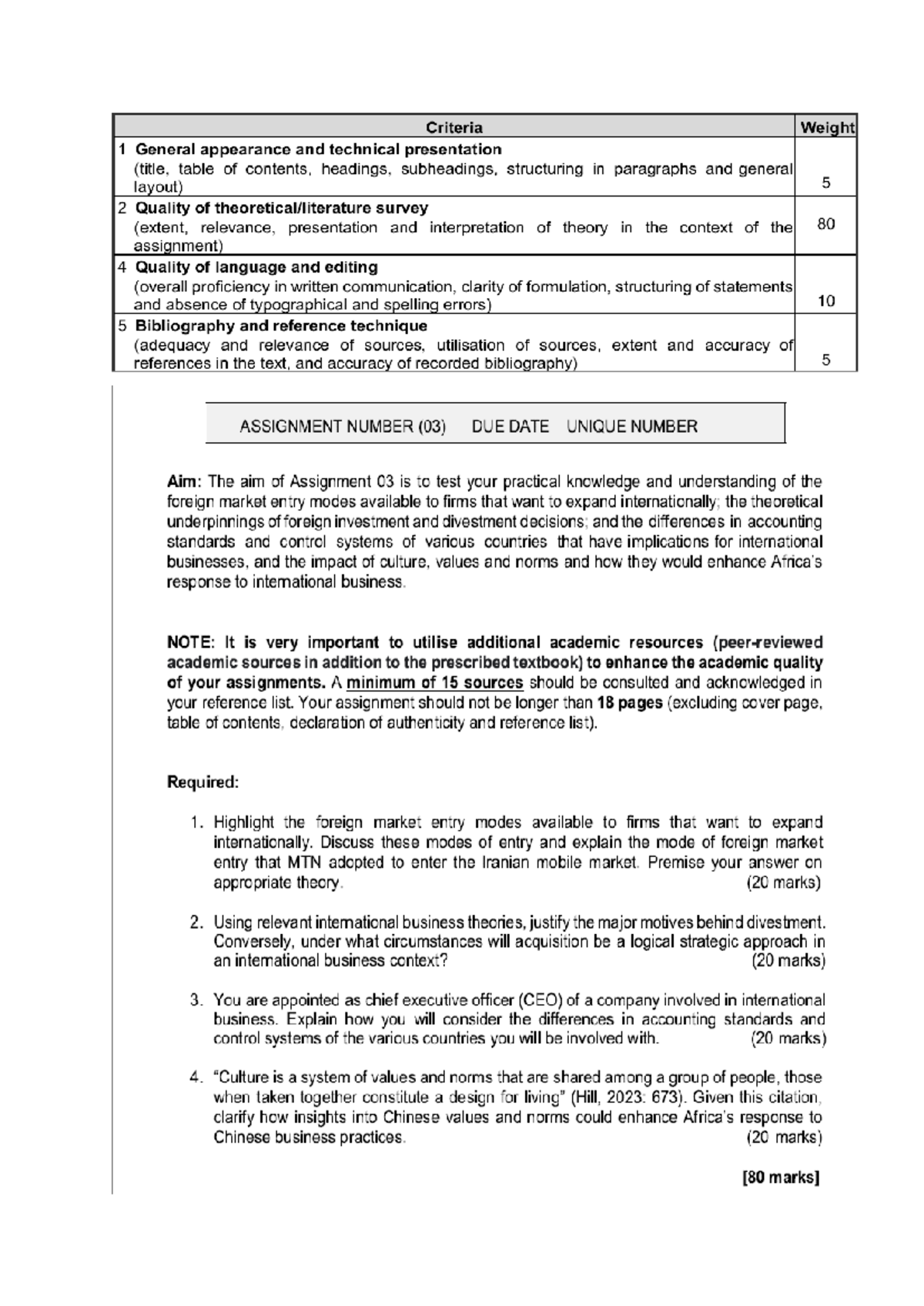 Assignment 03: Foreign Market Entry Modes & International Business ...