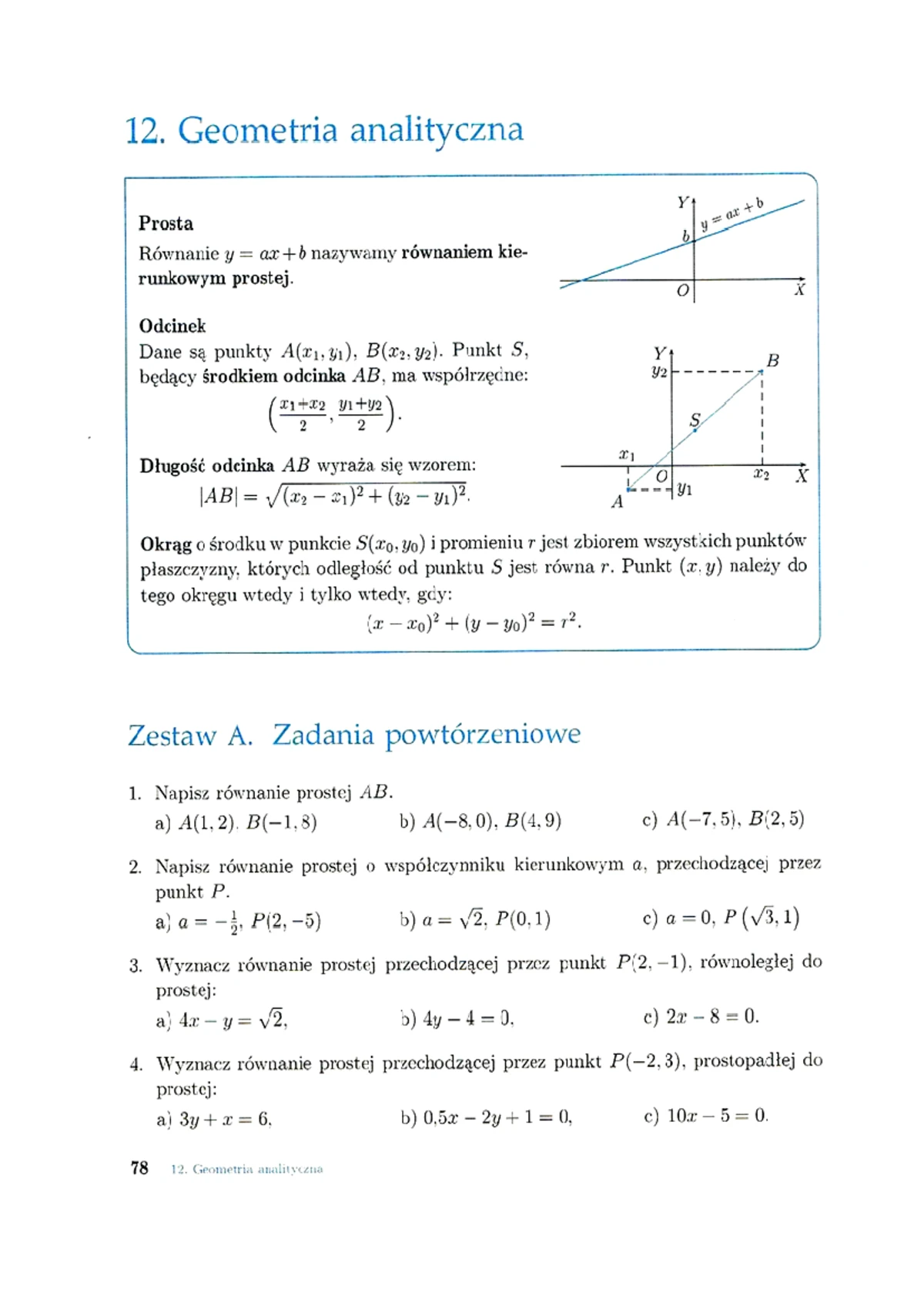 Z Działu Geometria Analityczna Prosto Do Matury 2 Sprawdzian