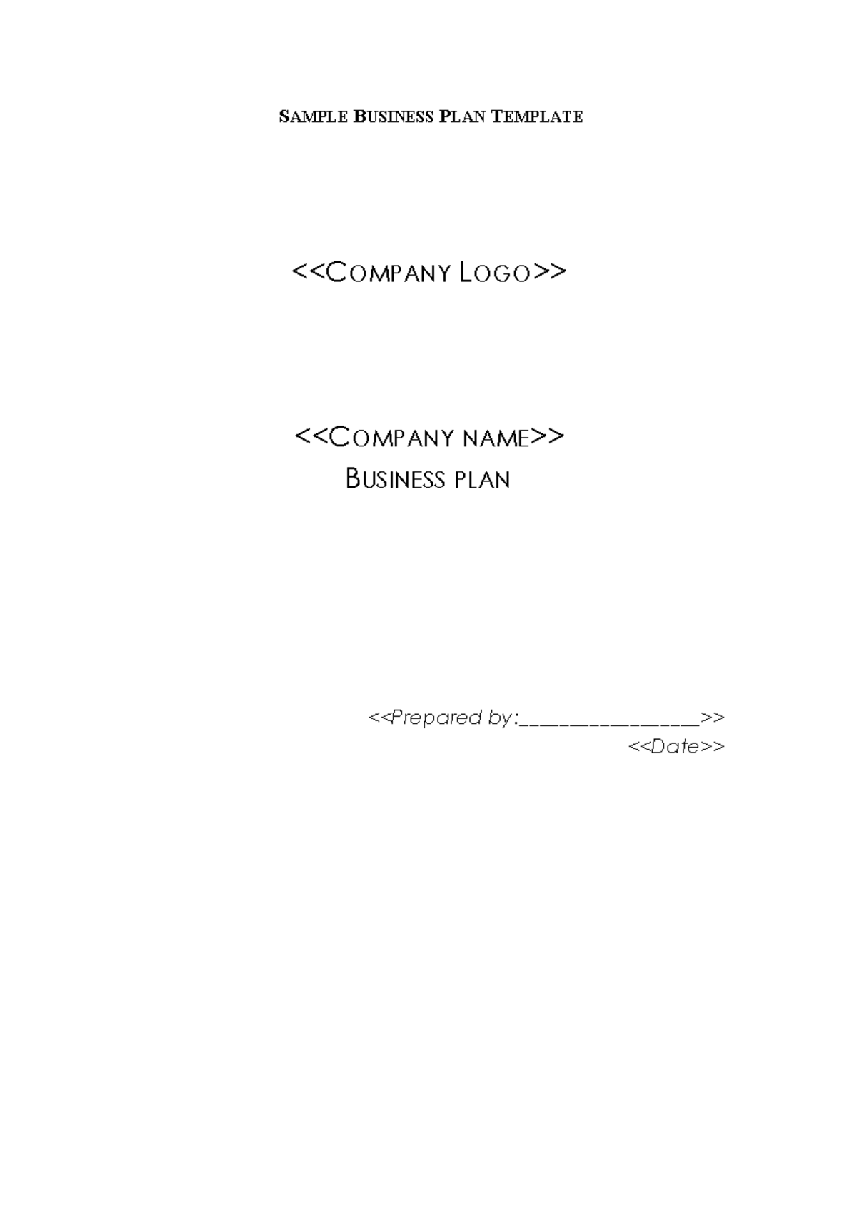 SAMPLE BUSINESS PLAN TEMPLATE: Comprehensive Guide for Entrepreneurs ...