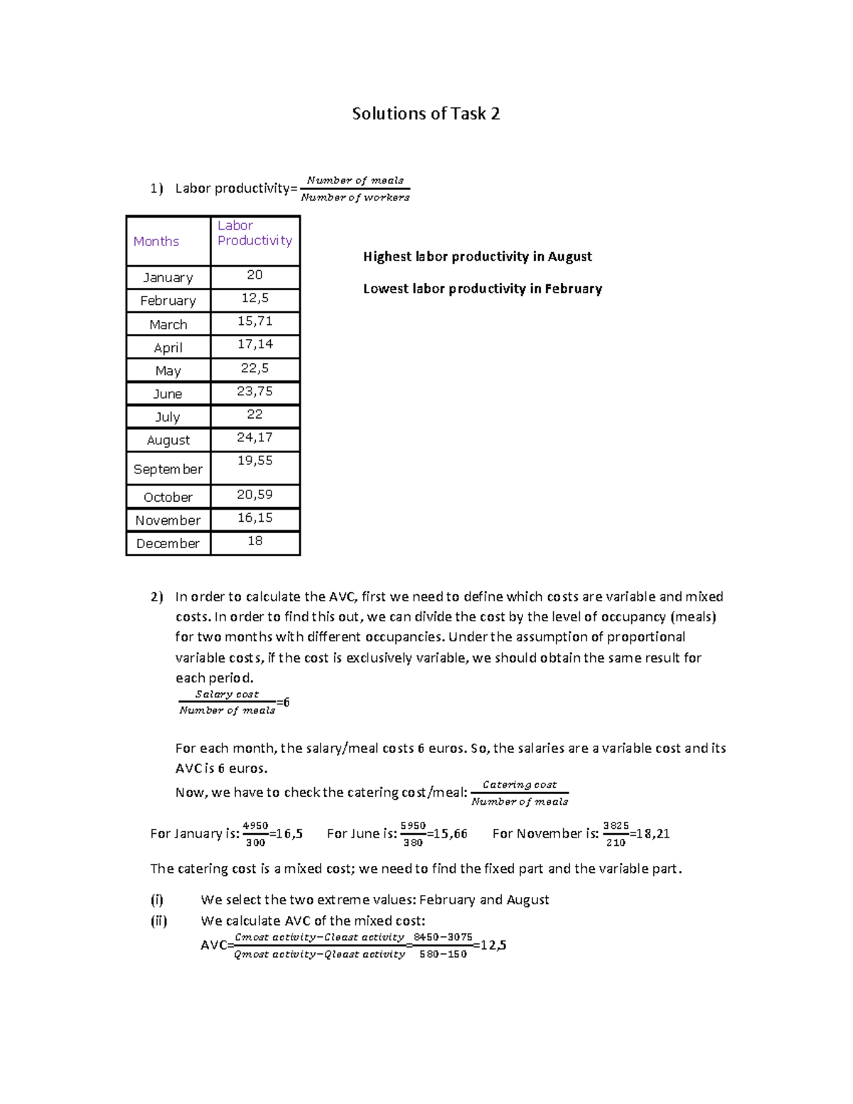 Solutions of Task 2 - Solution of Task 2 of CVP MODEL - Solutions of ...