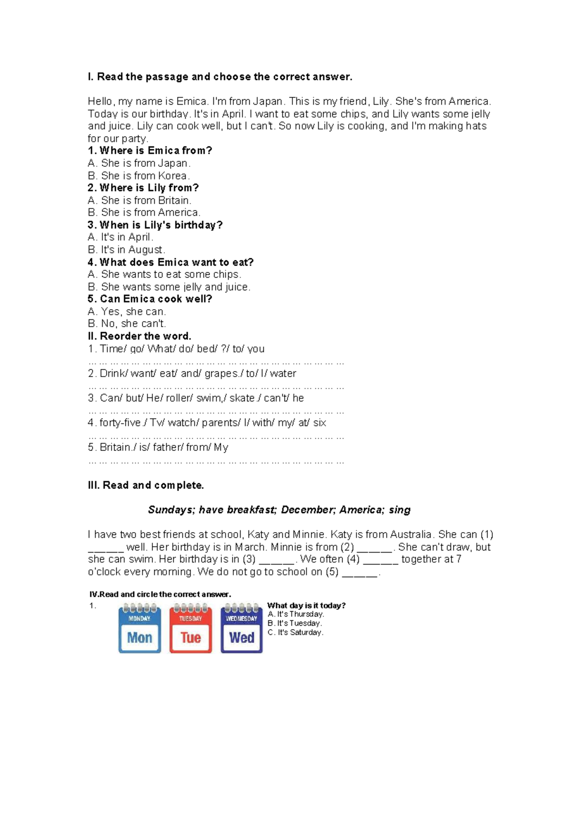 ANH 4 - Reading Comprehension Practice and Exercises - Studocu