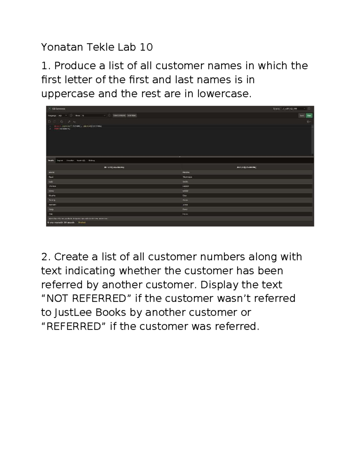 Lab 10 Notes for Course 1220: Customer Data & Book Analysis - Studocu