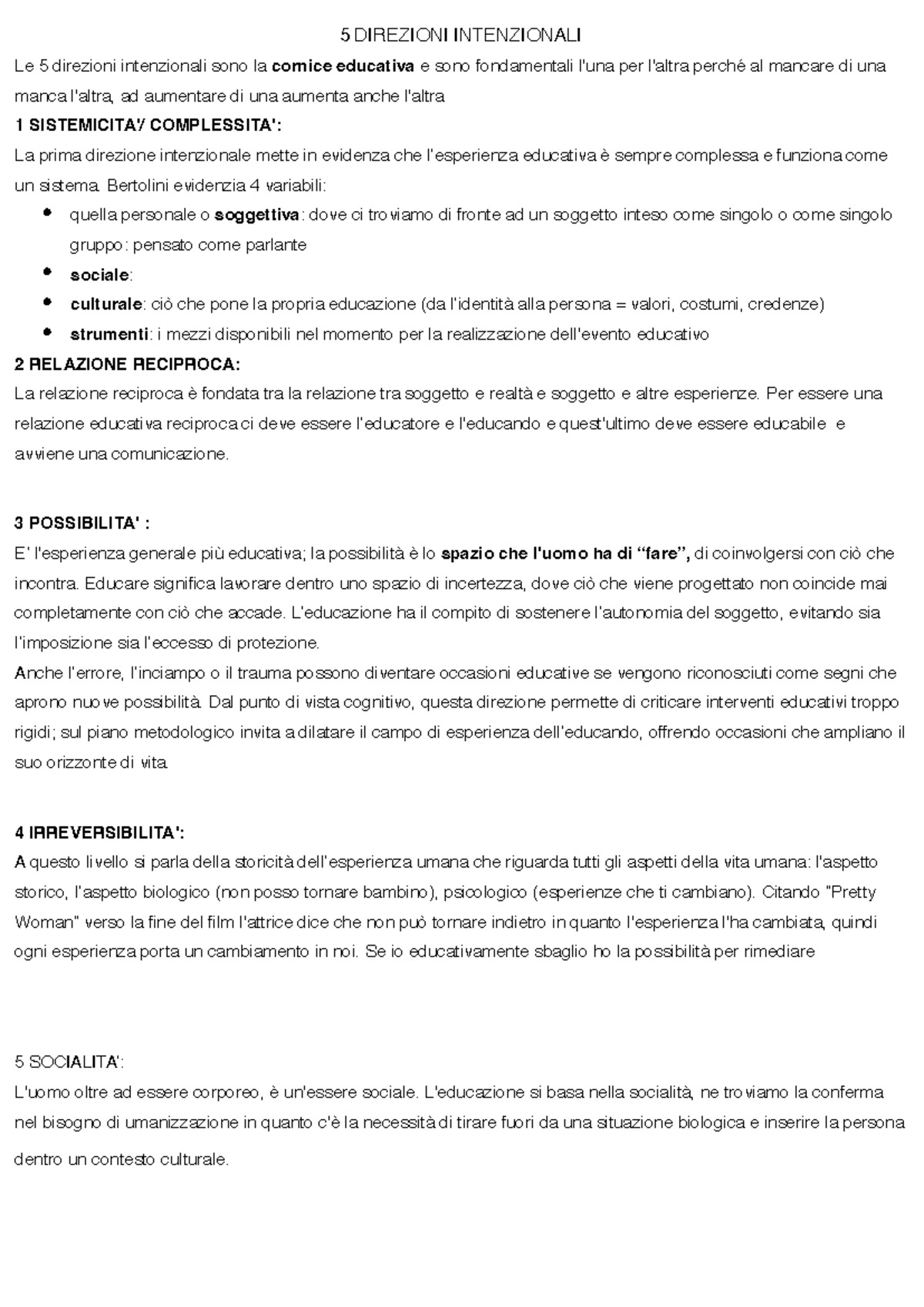 Le 5 Direzioni Intenzionali nell'Educazione: Un'Analisi Approfondita ...