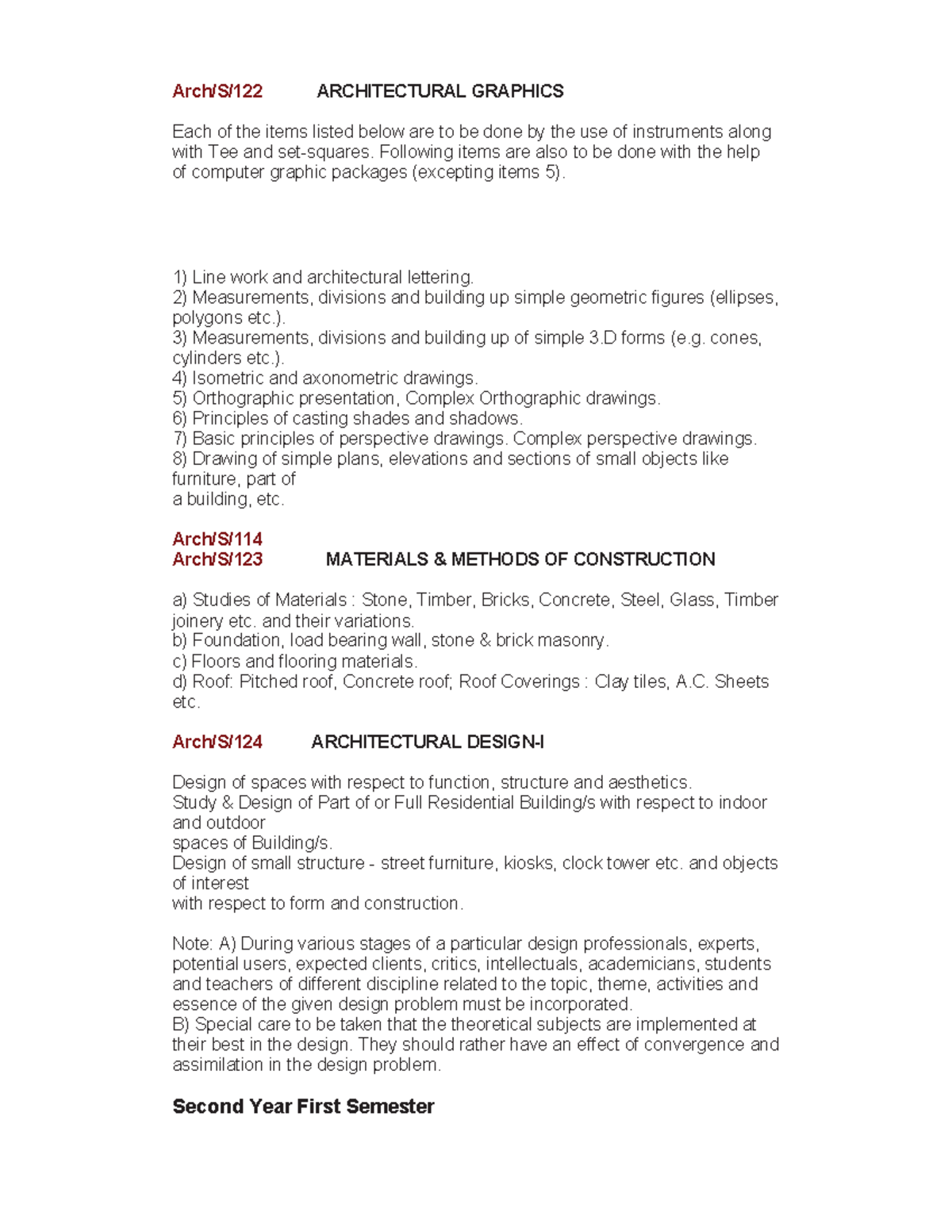 Archi Lecture Notes Part 1 - Arch/S/122 Architectural Graphics - Studocu