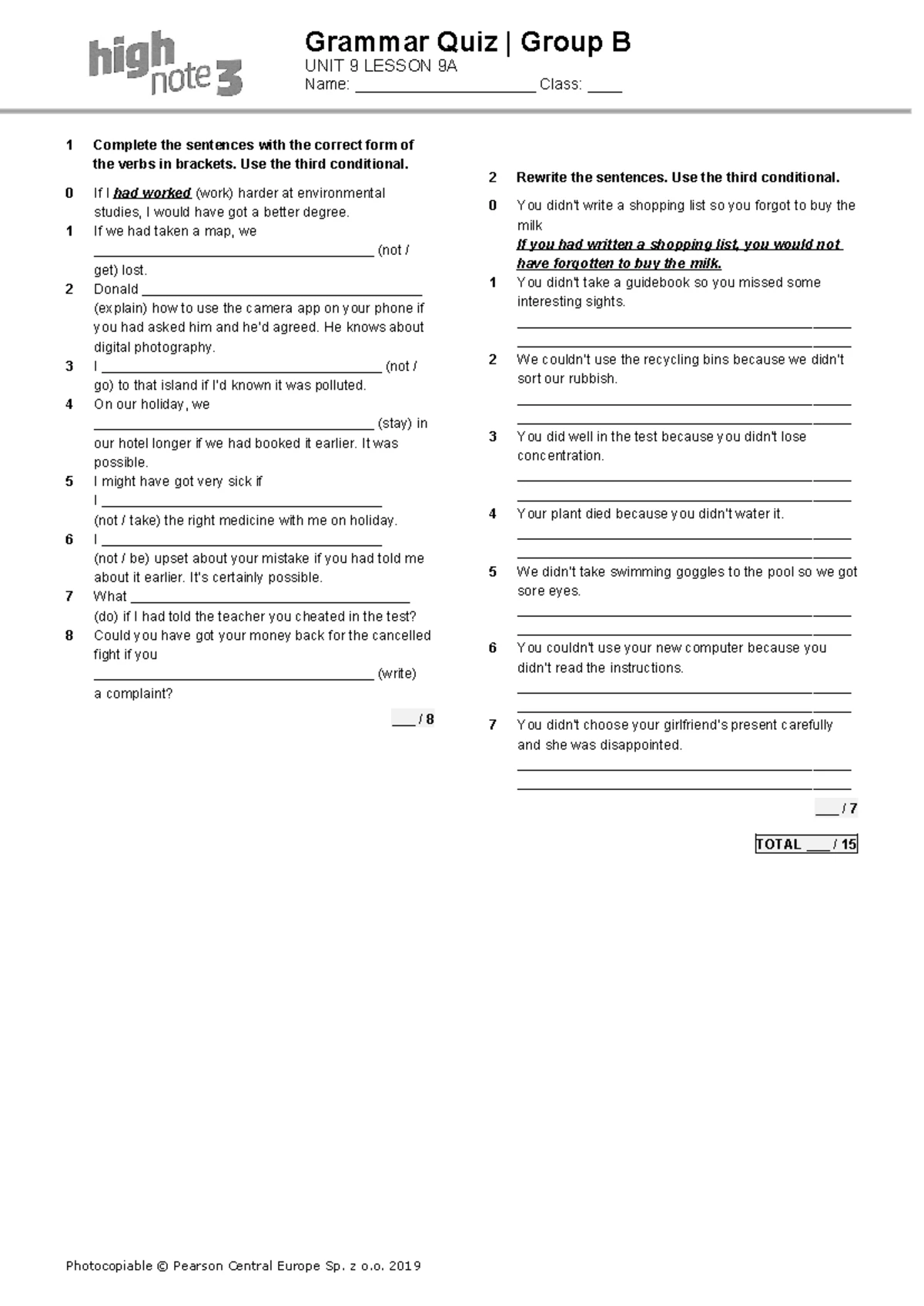 High Note 3 Workbook Answer Key: Comprehensive Guide to Units 1-6 - Studocu