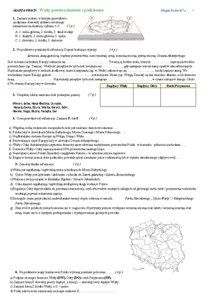 Test z rozdzialu 3 ludnosc i urbanizacja w polsce - Geografia - Zakres