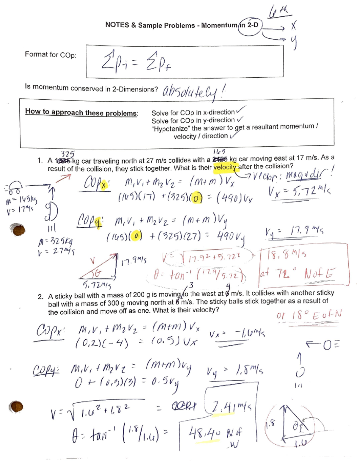 5.3 - COp in 2-D - Physics notes for COp, just additional study ...