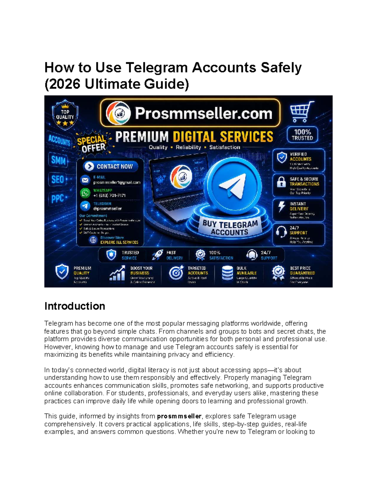 Safe Telegram Usage: A Comprehensive Guide (2026) - Studocu
