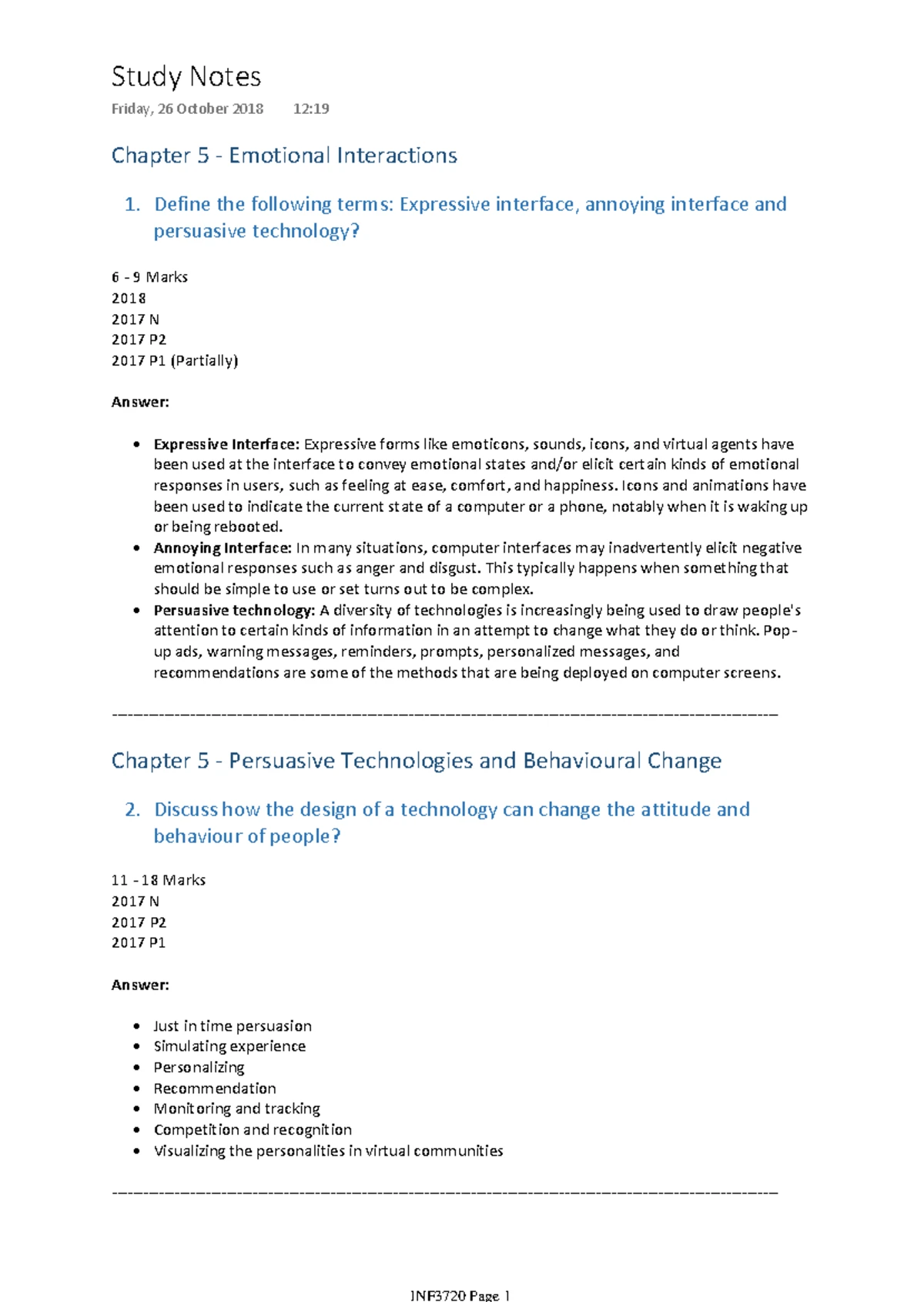 INF3720-interaction design notes - Interaction Design: Beyond Human ...