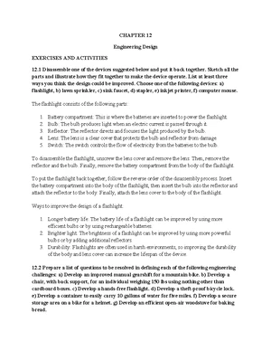 Engineering Design Chapter 12 - Notes and Activities - Studocu