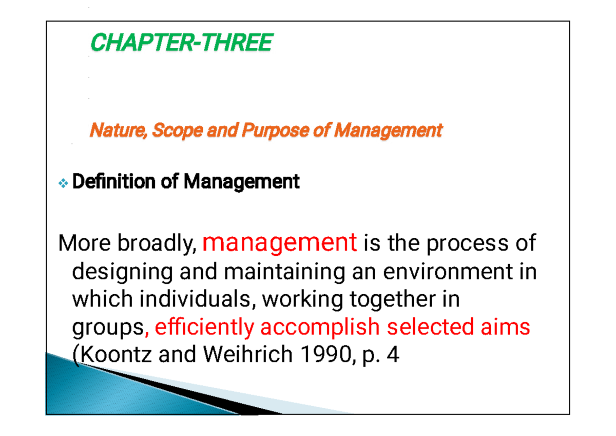 Agribusiness Management (Chapter 3): Nature, Scope, and Purpose of ...