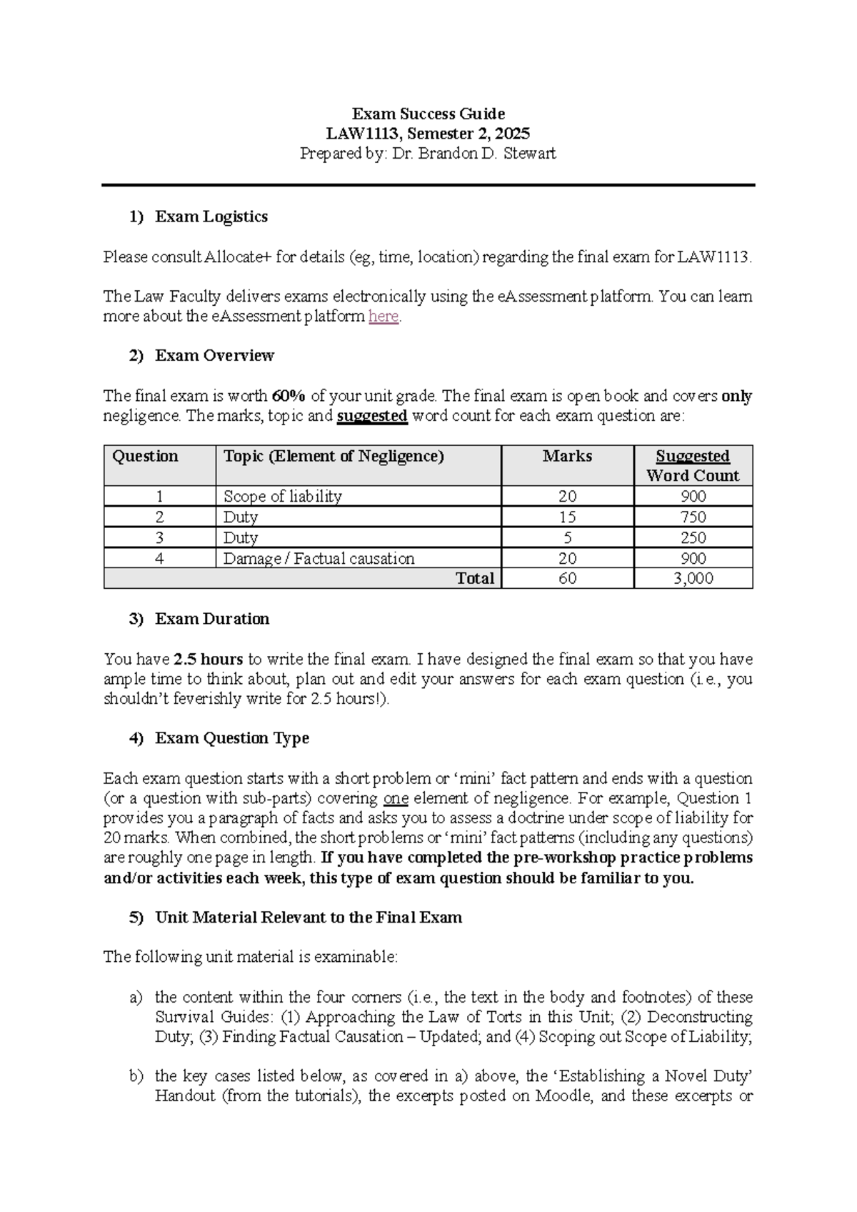 Torts Exam Success Guide - Final Exam Preparation 2025 - Studocu