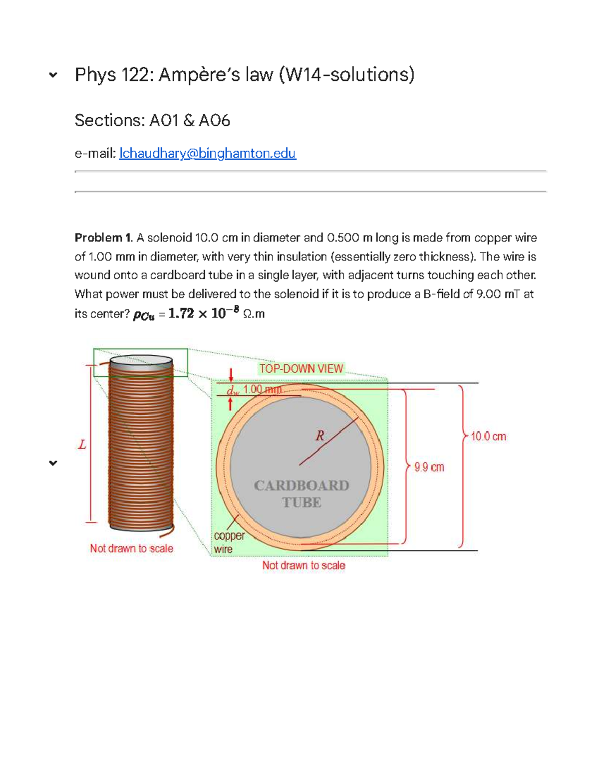 Phys 122: Worksheet 14 - Practice Problems for Physics - Studocu