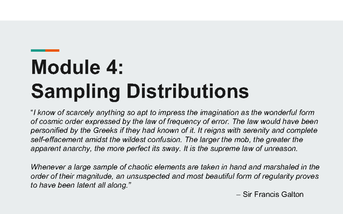 Final Exam Review: CLT & Sampling Distributions (Module 4) - Studocu