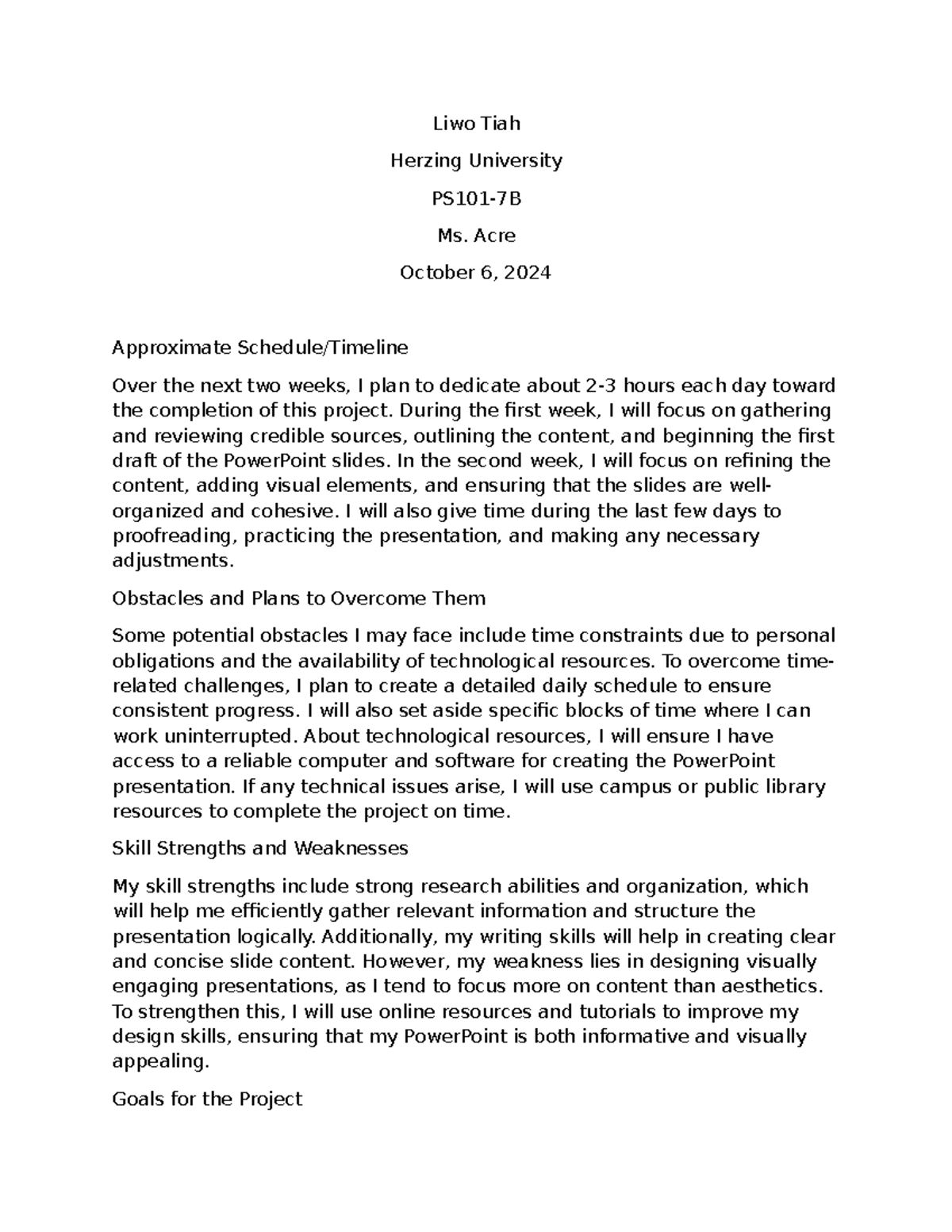 PS101-7B Project Plan: PowerPoint Presentation Strategy - Studocu