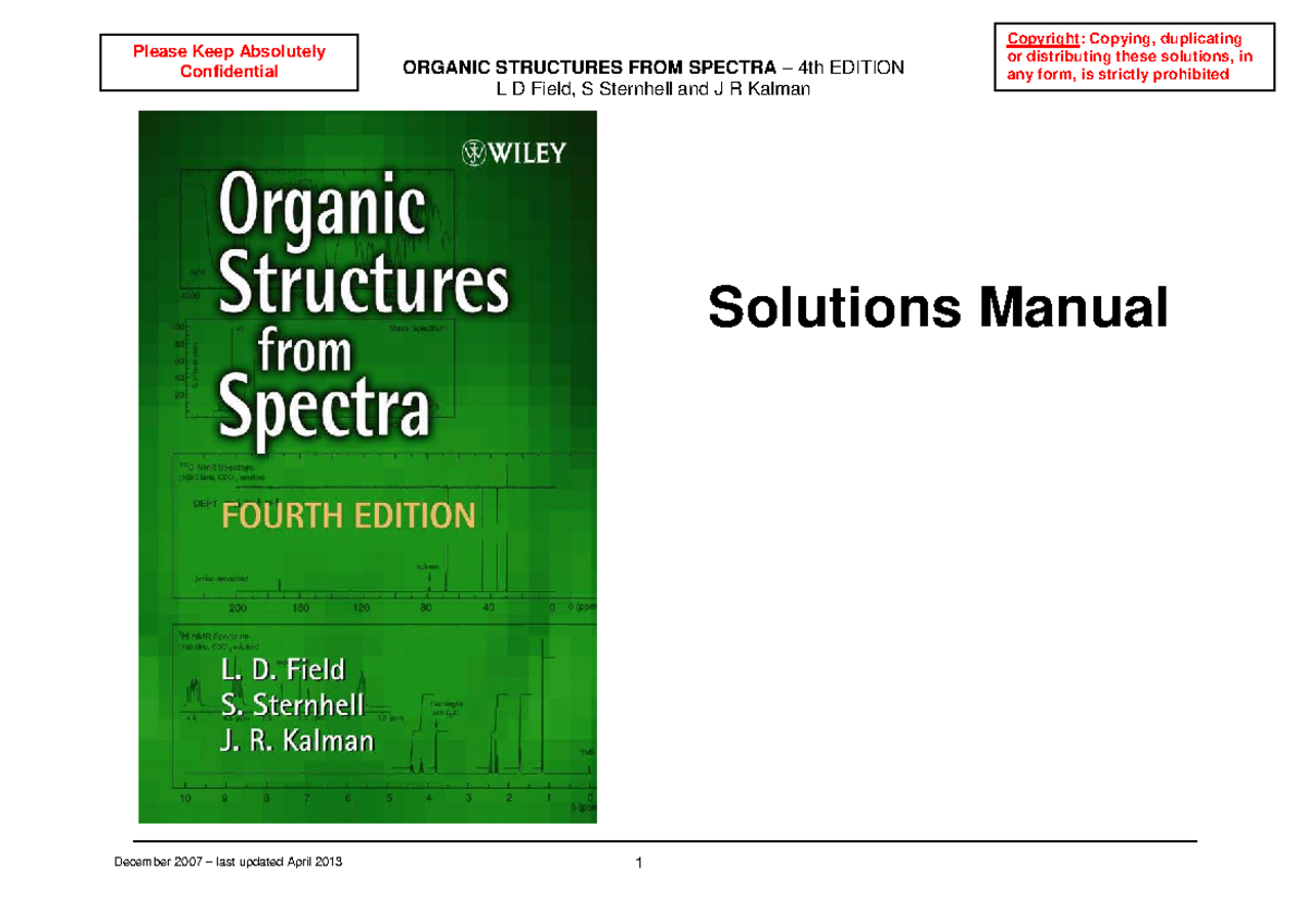 Bruice Organic Chemistry: Solutions Manual for 4th Edition - Studocu