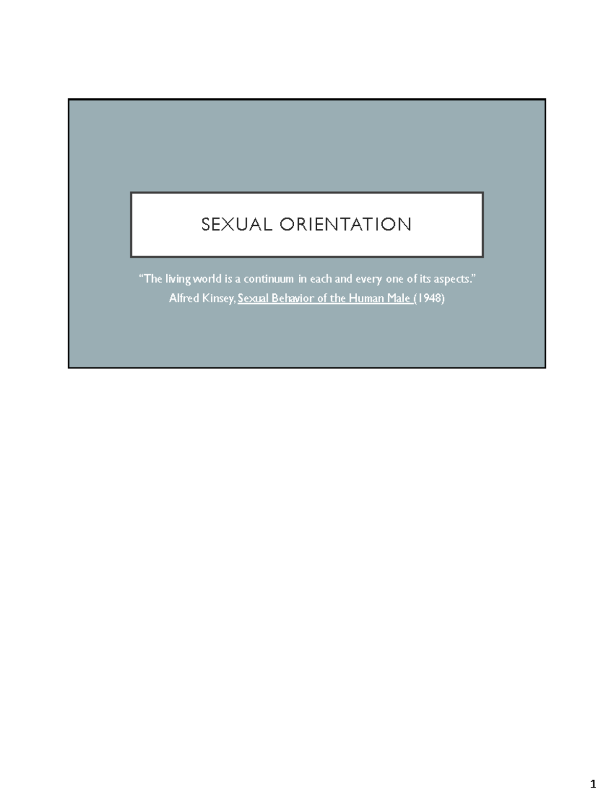 Sexual Orientation: Key Concepts and Models Explained - PSY 457 ...