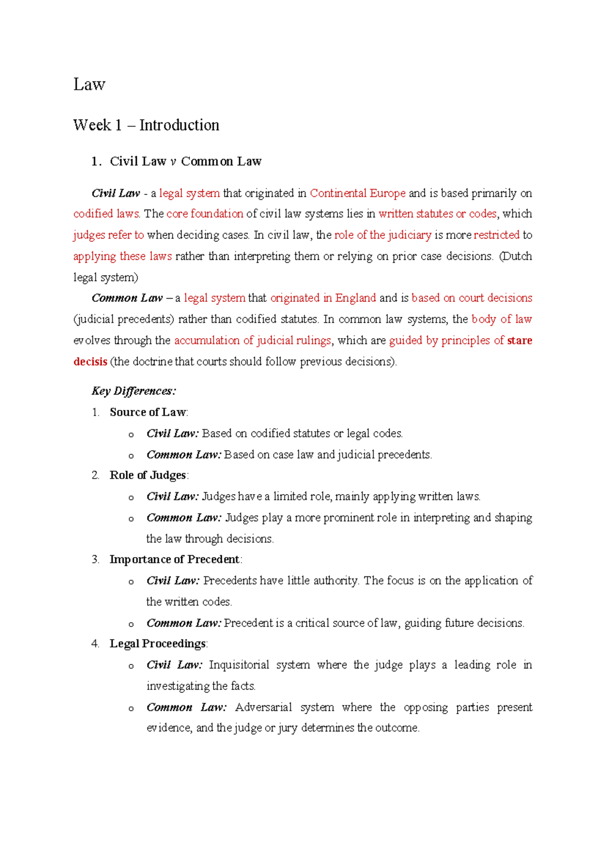Law and Legal Skills Lecture Notes 2024 - Civil and Constitutional Law ...