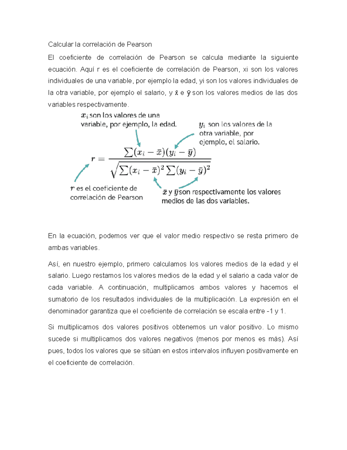 Calcular la correlación de Pearson - Calcular la correlación de Pearson ...