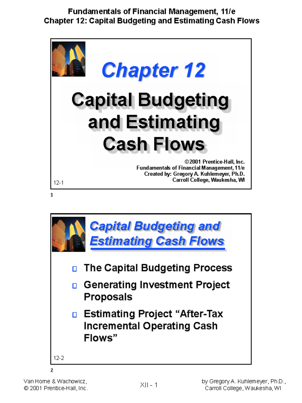 Fundamentals of Financial Management (FIN 301): Chapter 12 - Capital ...