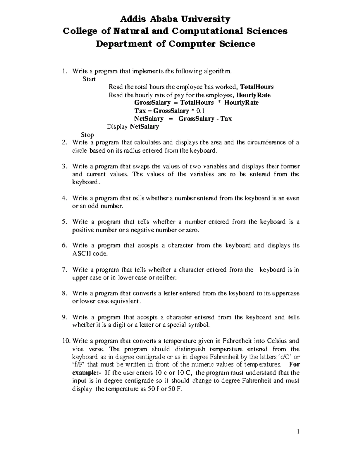 CS101: Syllabus for Fundamentals of Computer Science & Programming ...